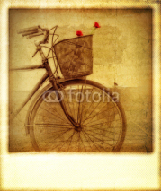 Obrazy i plakaty Old vintage effect polaroid of bicycle