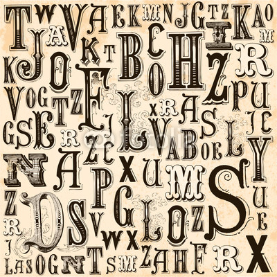 Vintage Alphabet background