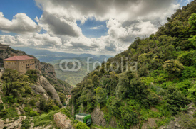 Naklejki Sanctuary of Montserrat, Catalonia,  Spain.