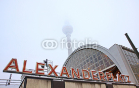 Fototapety Building of AlexanderPlatz Railway station in Berlin