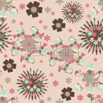 Naklejki Floral seamless vector pattern
