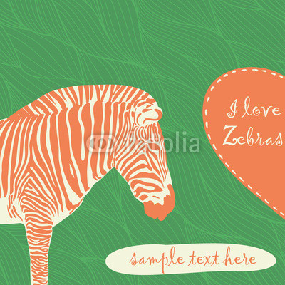 zebra with place for text