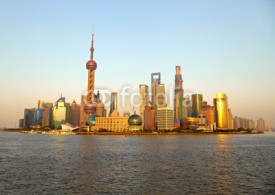 Obrazy i plakaty Shanghai skyline. View from the bund