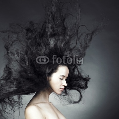 Beautiful woman with magnificent hair