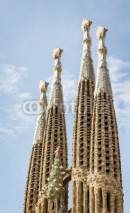 Naklejki Architecture detail of Sagrada Familia cathedral