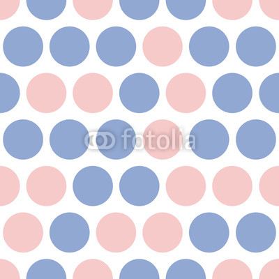 Dotted seamless pattern vector, pink and blue dots. Vector geometricbackground with big polka dot