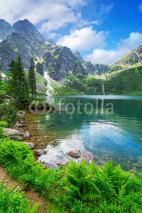Naklejki Eye of the Sea lake in Tatra mountains, Poland