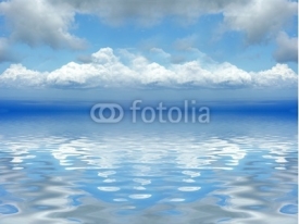 Naklejki reflets de nuages sur mer