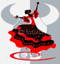 Naklejki Spanish dancer
