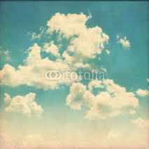 Fototapety Blue sky with clouds in grunge style.