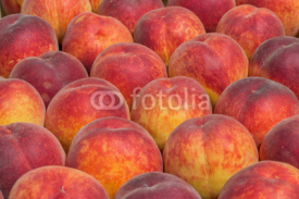 Naklejki Farmers market peaches background 2