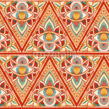 Naklejki abstract watercolor triangle sacred seamless pattern