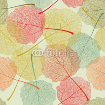 Obrazy i plakaty Seamless colors leaves pattern