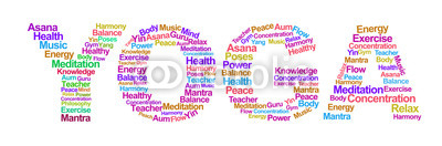 Yoga Text in White Background
