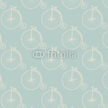 Fototapety Vintage high wheeler seamless pattern