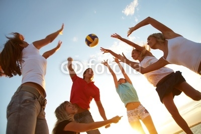 volleyball on the beach