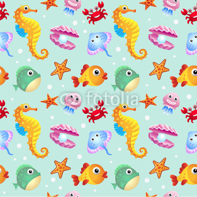 Sea creatures background