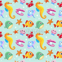 Fototapety Sea creatures background