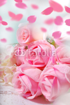 Naklejki bunch of pink roses
