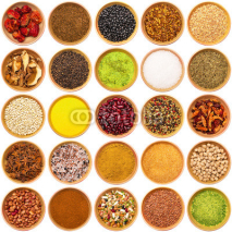 Naklejki spezie aromi ingredienti collage