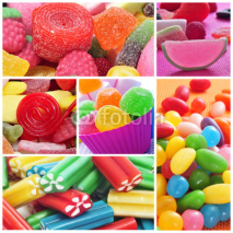 Obrazy i plakaty candies collage