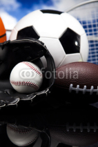 Fototapety Sport equipment and balls