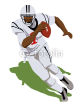 Obrazy i plakaty american-football-player-ball-run