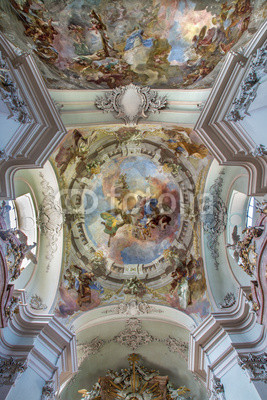 Vienna - cupola of Baroque church Maria Treu