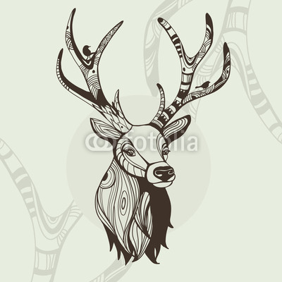 Awsome vector illustration of deer