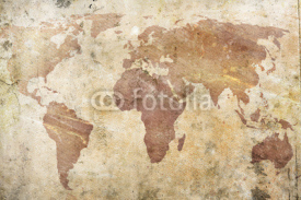 Naklejki vintage map of the world