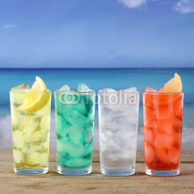 Naklejki Limonade Getränke am Strand und Meer