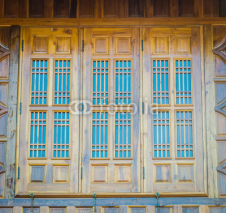 Naklejki Old wood window