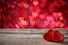 Heart on abstract background