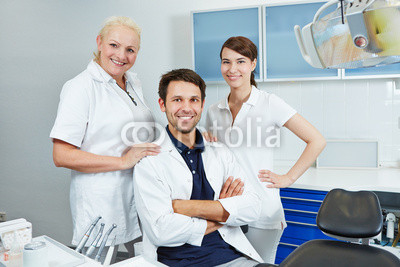 Group of employees at dentist