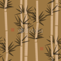 Obrazy i plakaty bamboo seamless pattern in black and gold shades