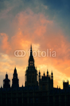 Naklejki Westminster Palace silhouette