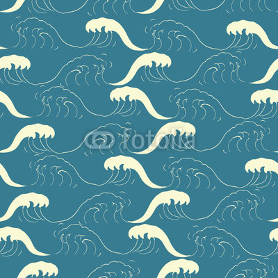 seamless pattern with waves.