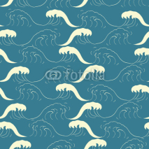 Fototapety seamless pattern with waves.