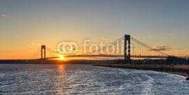 Verrazano Narrows Bridge At Sunset