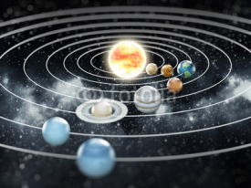 Naklejki Solar system illustration