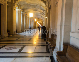 Corridor of Paris courthouse, France
