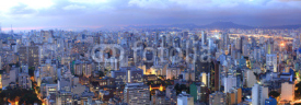 Fototapety Aerial view of Sao Paulo in the night  time