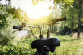 Fototapety Fahrradlenkrad im Sonnenlicht