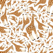 Obrazy i plakaty seamless giraffe pattern