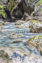 Naklejki Waterfall valley  in Alps, Austria