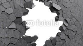 Fototapety concrete wall crash