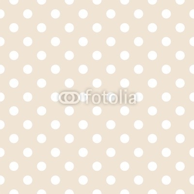 Polka dots on neutral background retro seamless vector pattern