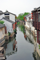 Naklejki Zhouzhuang village canal.