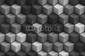Obrazy i plakaty 3D gray geometric seamless pattern background