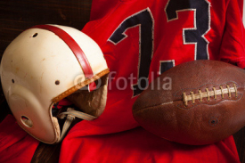 Fototapety Antique American Football Equipment